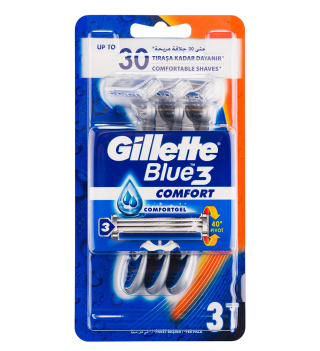 Gillette Razor Blue3 Comfort Pack Of Three